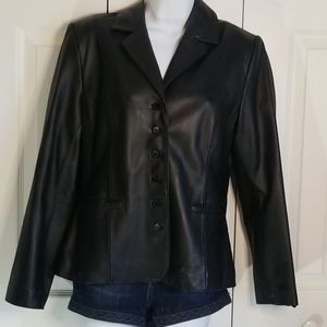 JohnPaulRichard Black blazer Leather Jacket